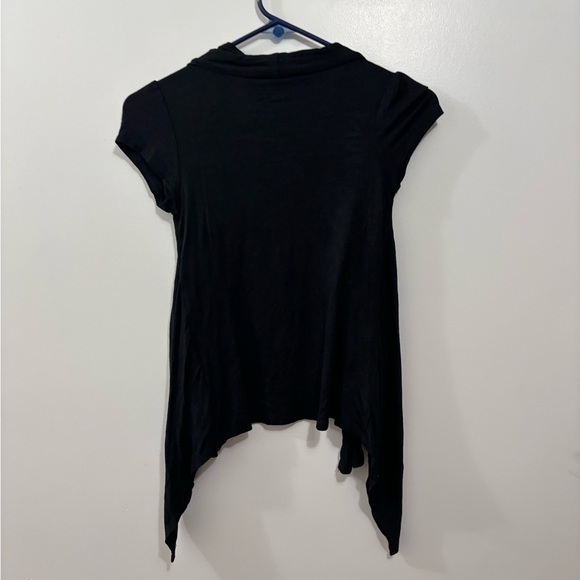 Iz byer vintage y2k 2 in 1 black cardigan and striped short sleeve shirt button - Picture 6 of 7